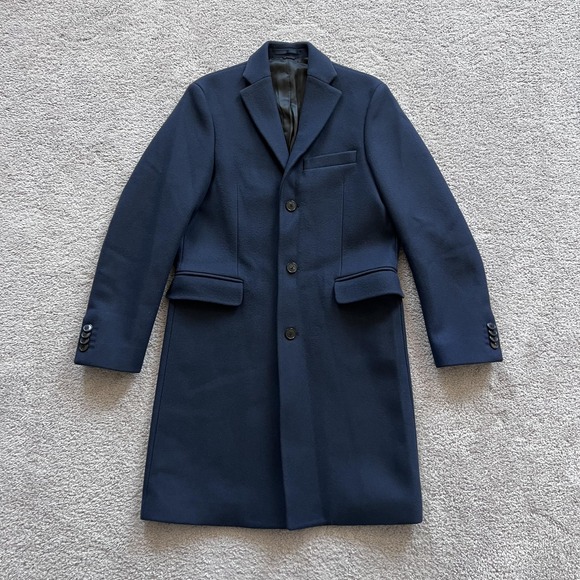 Acne Studios Other - Acne Studios Garret Wool Overcoat Mens 46 Navy Blue Single Breasted Lined